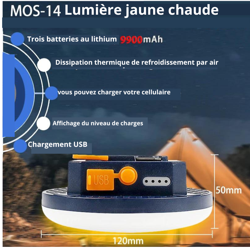 NightsBright™-Lampe LED rechargeable de camping